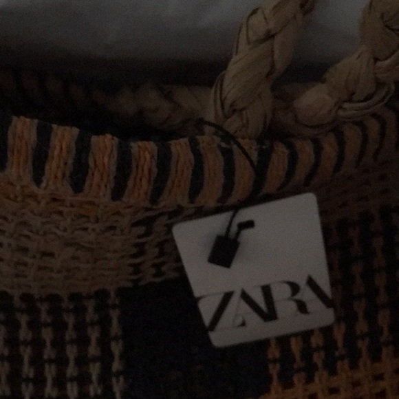 ZARA PLAID WOVEN TOTE BAG - Picture 9 of 10